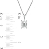 Thumbnail Image 4 of 1 CT. Certified Emerald-Cut Lab-Created Diamond Solitaire Pendant in 14K White Gold (F/SI2)