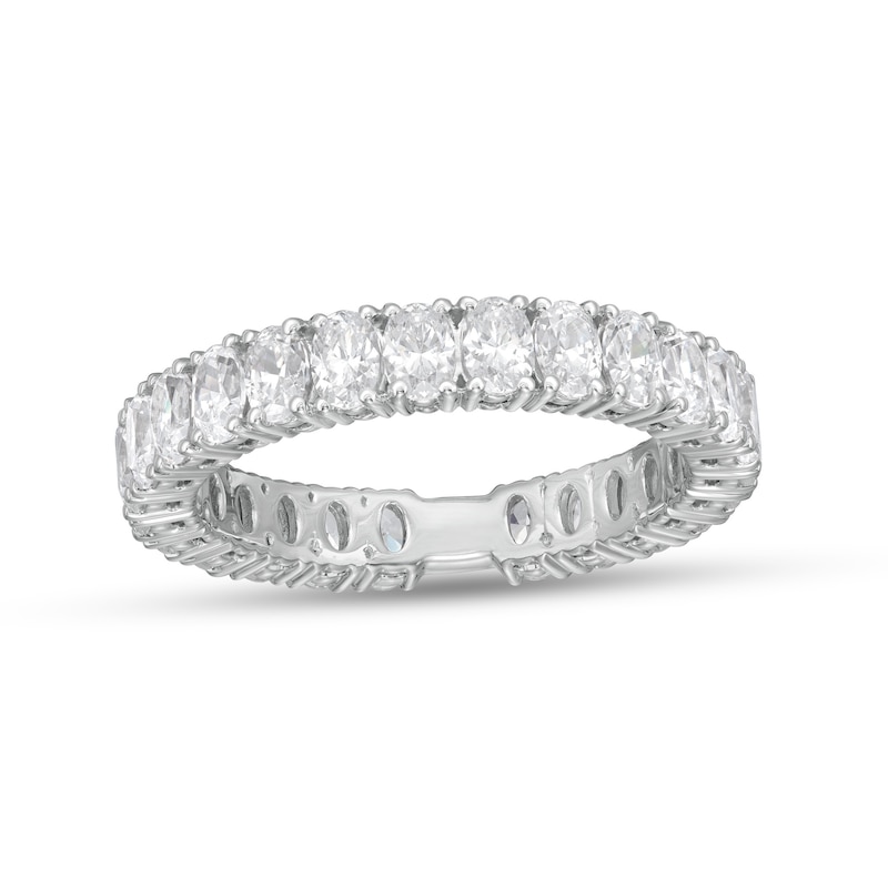 Main Image 1 of 2-1/3 CT. T.W. Certified Oval Lab-Created Diamond Eternity Anniversary Band in 14K White Gold (F/VS2)