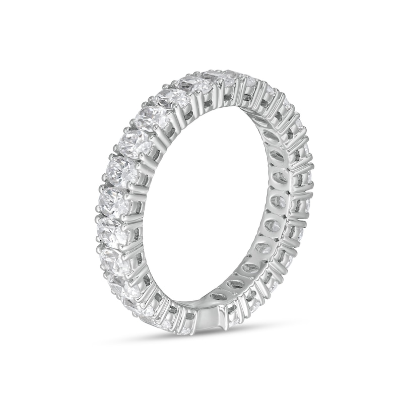 Main Image 3 of 2-1/3 CT. T.W. Certified Oval Lab-Created Diamond Eternity Anniversary Band in 14K White Gold (F/VS2)