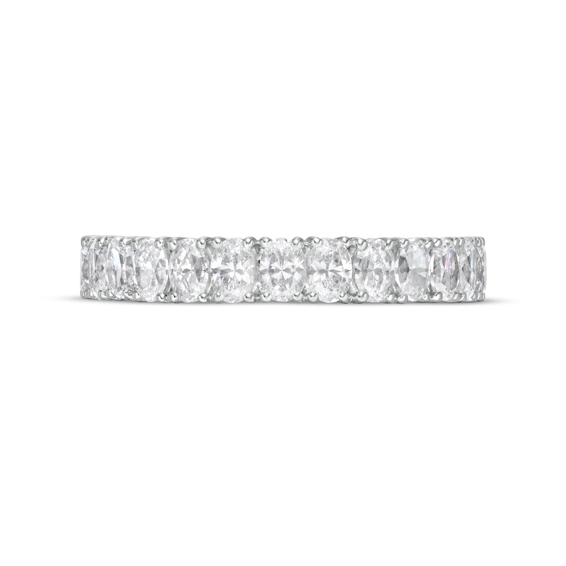 Main Image 4 of 2-1/3 CT. T.W. Certified Oval Lab-Created Diamond Eternity Anniversary Band in 14K White Gold (F/VS2)