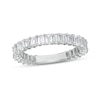 Thumbnail Image 1 of 2-1/2 CT. T.W. Certified Emerald-Cut Lab-Created Diamond Eternity Anniversary Band in 14K White Gold (F/VS2)