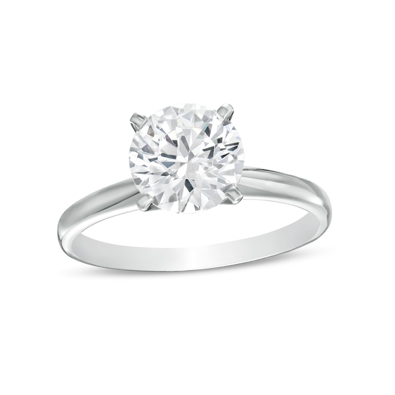 2 CT. Certified Diamond Solitaire Engagement Ring in 14K White Gold (J ...