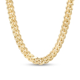 Men's 8.25mm Cuban Curb Chain Necklace in Solid 10K Gold - 24&quot;