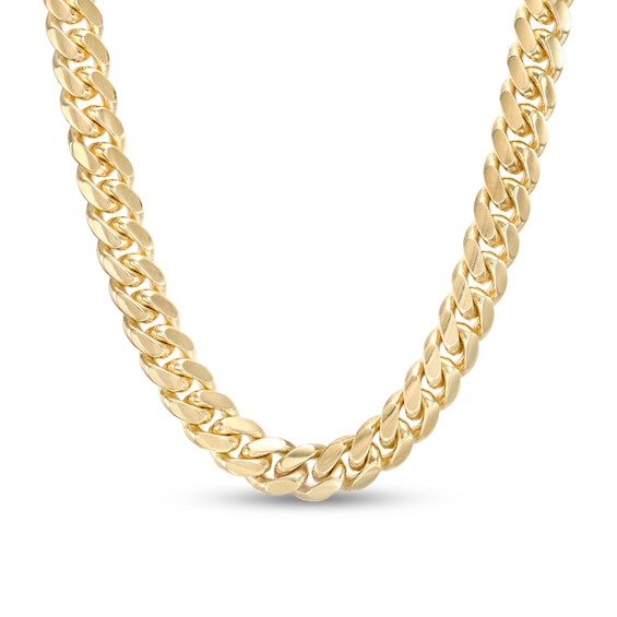 5.5mm Cuban Curb Chain Necklace in Hollow 10K Gold - 24