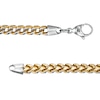 Thumbnail Image 3 of Men's 5.0mm Franco Snake Chain Necklace in Solid Stainless Steel  and Yellow IP - 24&quot;