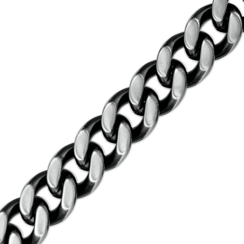 Stainless Steel Black Ion Plated Reversible Bracelet