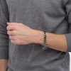 Thumbnail Image 2 of Men's 10.5mm Multi-Finish Reversible Curb Chain Bracelet in Stainless Steel and Black IP - 8.5&quot;