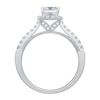 Thumbnail Image 3 of Cushion-Cut Certified Center Diamond 1-1/3 CT. T.W. Frame Engagement Ring in 14K White Gold (H/SI2)