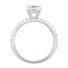 Thumbnail Image 3 of Cushion-Cut Certified Center Diamond 1-1/2 CT. T.W. Engagement Ring in 14K White Gold (D/VVS2)