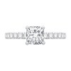 Thumbnail Image 4 of Cushion-Cut Certified Center Diamond 1-1/2 CT. T.W. Engagement Ring in 14K White Gold (D/VVS2)