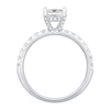 Thumbnail Image 3 of Cushion-Cut Certified Center Diamond 3-1/2 CT. T.W. Engagement Ring in 14K White Gold (G/SI2)