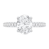 Thumbnail Image 4 of Oval Certified Center Diamond 2-1/2 CT. T.W. Engagement Ring in 14K White Gold (F/SI1)