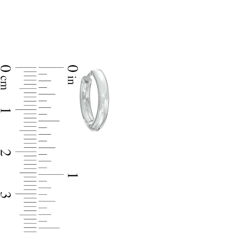 Main Image 4 of Men's 15.0mm Tube Hoop Earrings Set in Stainless Steel and Black IP