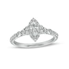 Thumbnail Image 1 of 3/4 CT. T.W. Marquise Diamond Frame Tri-Sides Engagement Ring in 14K White Gold (I/I2)