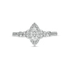 Thumbnail Image 4 of 3/4 CT. T.W. Marquise Diamond Frame Tri-Sides Engagement Ring in 14K White Gold (I/I2)