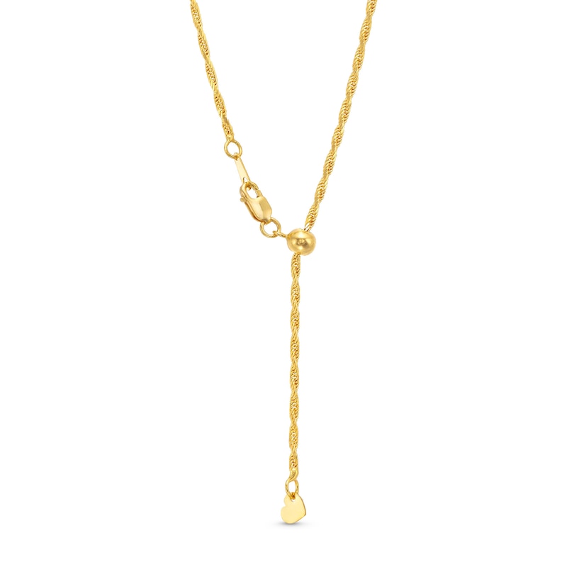 14K Yellow Gold 1.0mm Rope Style Chain Necklace