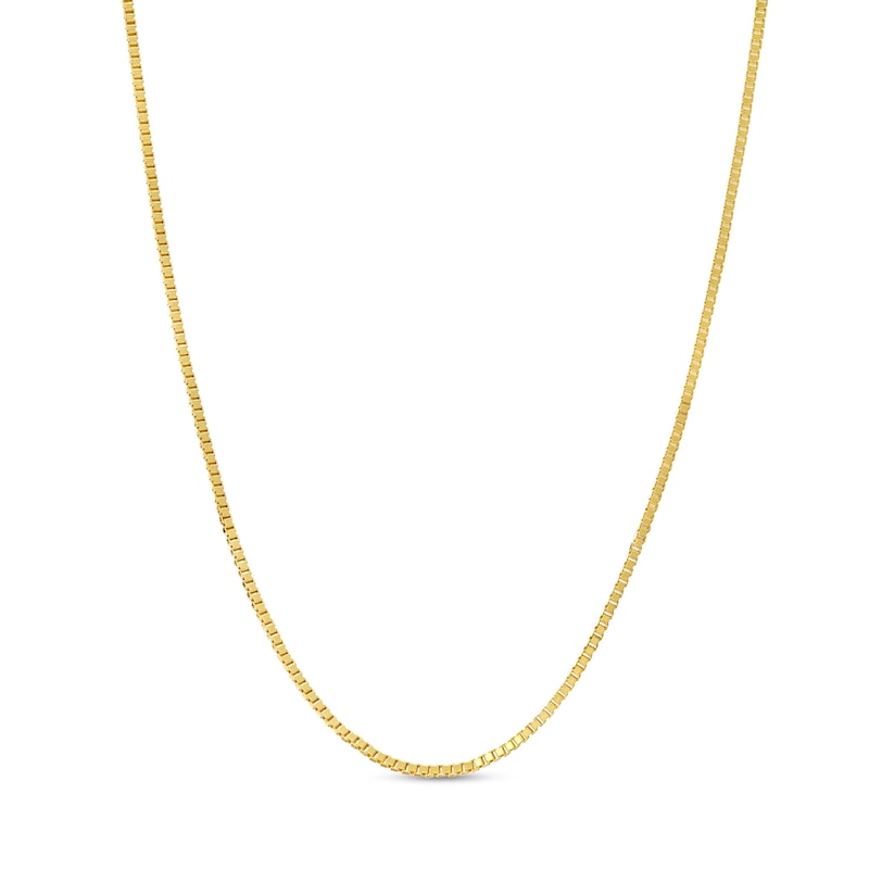 Main Image 1 of 0.90mm Box Chain Necklace in Solid 14K Gold - 18&quot;