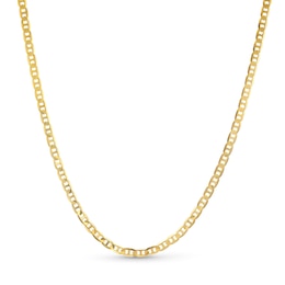 2.4mm Mariner Chain Necklace in Solid 14K Gold - 18&quot;