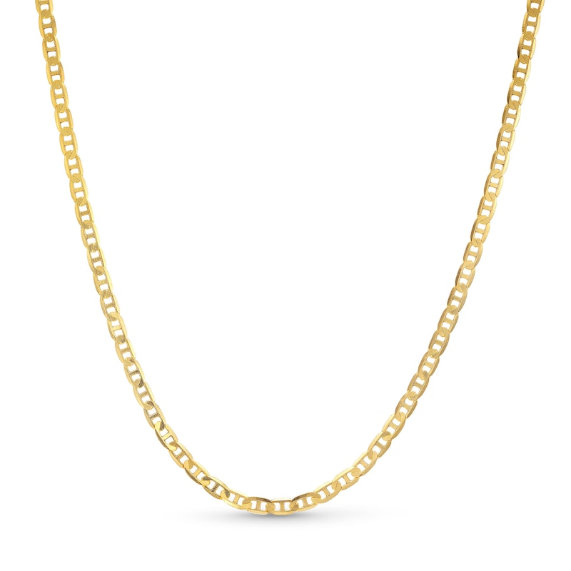 Main Image 1 of 2.4mm Mariner Chain Necklace in Solid 14K Gold - 18&quot;