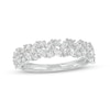 Thumbnail Image 0 of 5/8 CT. T.W. Marquise and Round Diamond Scatter Double Row Anniversary Band in 10K White Gold