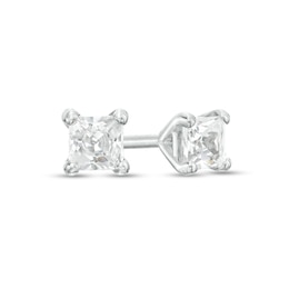 1/4 CT. T.W. Princess-Cut Diamond Solitaire Stud Earrings in 14K White Gold (J/I2)