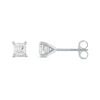 Thumbnail Image 2 of 1/4 CT. T.W. Princess-Cut Diamond Solitaire Stud Earrings in 14K White Gold (J/I2)