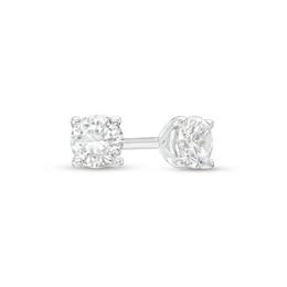 1/3 CT. T.W. Diamond Solitaire Stud Earrings in 14K White Gold (J/I2)
