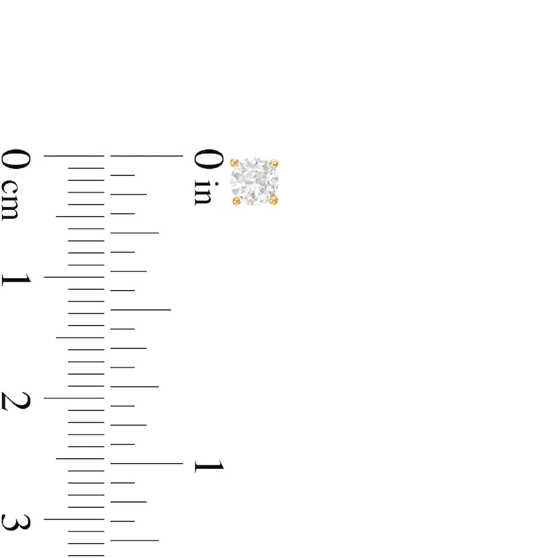 Main Image 3 of 1/2 CT. T.W. Diamond Solitaire Stud Earrings in 14K Gold (J/I2)