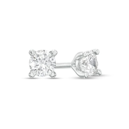 1/4 CT. T.W. Certified Diamond Solitaire Stud Earrings in 14K White Gold (I/I1)