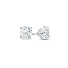 3/4 CT. T.W. Certified Diamond Solitaire Stud Earrings in 14K White Gold (I/I1)