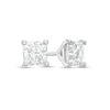 Thumbnail Image 1 of 1 CT. T.W. Certified Princess-Cut Diamond Solitaire Stud Earrings in 14K White Gold (I/I1)