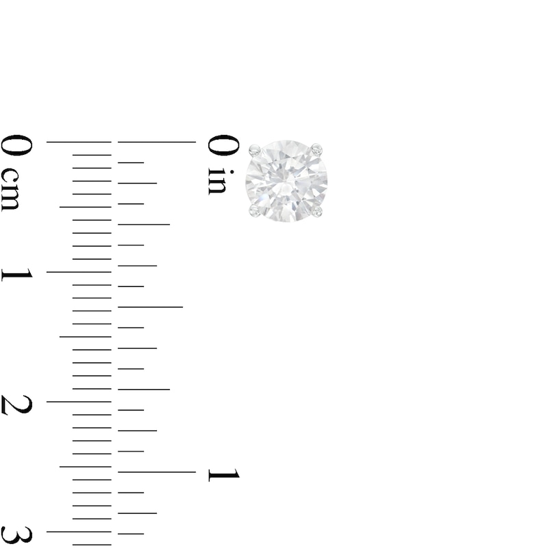 Main Image 3 of 1-1/2 CT. T.W. Certified Diamond Solitaire Stud Earrings in 14K White Gold (I/I1)