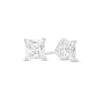 Thumbnail Image 1 of 1-1/2 CT. T.W. Certified Princess-Cut Diamond Solitaire Stud Earrings in 14K White Gold (I/I1)