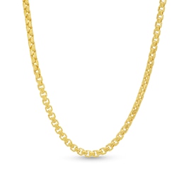 3.0mm Diamond-Cut Round Box Chain Necklace in Hollow 10K Gold - 22&quot;