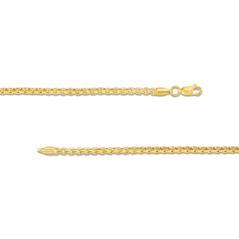 3.0mm Diamond-Cut Round Box Chain Necklace in Hollow 10K Gold - 22 ...