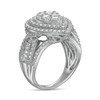 Thumbnail Image 3 of 2 CT. T.W. Composite Pear-Shaped Diamond Double Frame Vintage-Style Engagement Ring in 10K white Gold