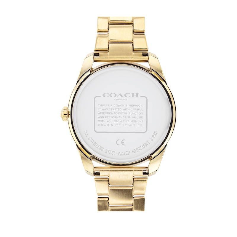 Main Image 3 of Ladies' Coach Preston Multi-Color Crystal Accent Gold-Tone IP Watch with Gold-Tone Dial (Model: 14503657)