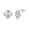 Thumbnail Image 1 of 0.50 CT. T.W. Diamond Clover Stud Earrings in 10K White Gold