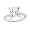 Thumbnail Image 1 of 4-3/8 CT. T.W. Princess-Cut Certified Diamond Engagement Ring in 14K White Gold (I/SI2)