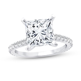 4-3/8 CT. T.W. Princess-Cut Certified Diamond Engagement Ring in 14K White Gold (I/SI2)