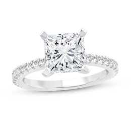 3 CT. T.W. Princess-Cut Certified Diamond Engagement Ring in 14K White Gold (I/SI2)