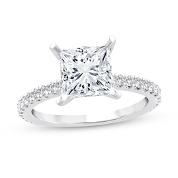 2-7/8 CT. T.W. Princess-Cut Certified Diamond Engagement Ring in 14K White Gold (I/SI2)