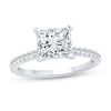 Thumbnail Image 0 of 2-5/8 CT. T.W. Princess-Cut Certified Diamond Engagement Ring in 14K White Gold (I/SI2)