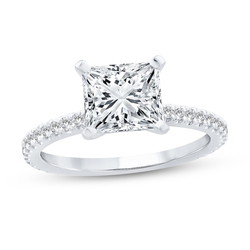 2-5/8 CT. T.W. Princess-Cut Certified Diamond Engagement Ring in 14K White Gold (I/SI2)