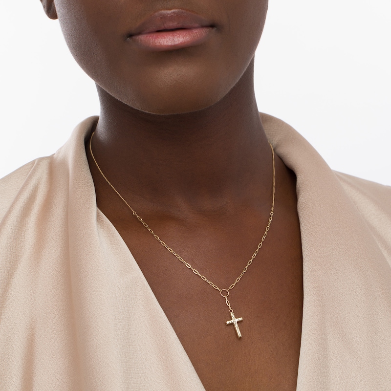 Tiny Cross Necklace, Women Silver Filled Polished Faith Necklace