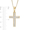 Thumbnail Image 3 of Men's 1/2 CT. T.W. Diamond Cross Pendant in 10K Gold - 22&quot;