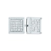 Thumbnail Image 1 of 1/6 CT. T.W. Composite Square Diamond Stud Earrings in 14K White Gold