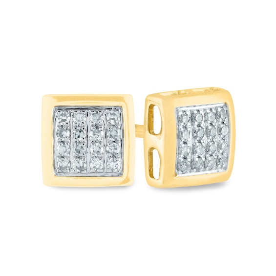 1/3 Ct. T.W. Princess-Cut Composite Diamond Square Stud Earrings in 14K Gold