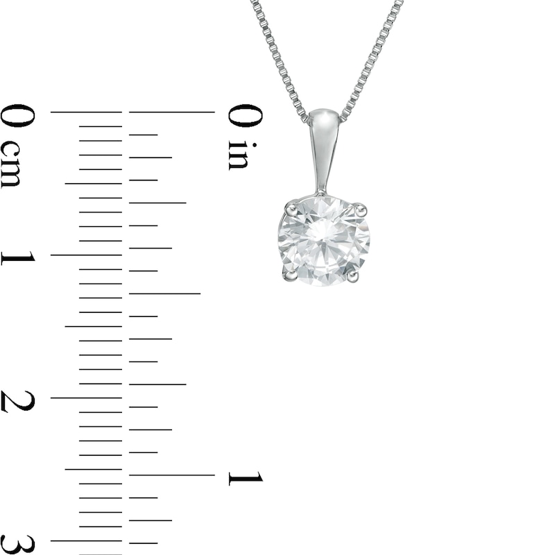 Main Image 3 of 1 CT. Certified Diamond Solitaire Pendant in 14K White Gold (J/I2)