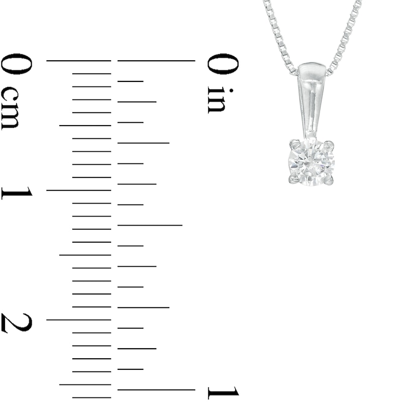 1/6 CT. Certified Diamond Solitaire Pendant in 14K White Gold (J/I2)